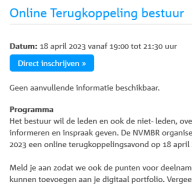 NVMBR: Online Terugkoppeling bestuur